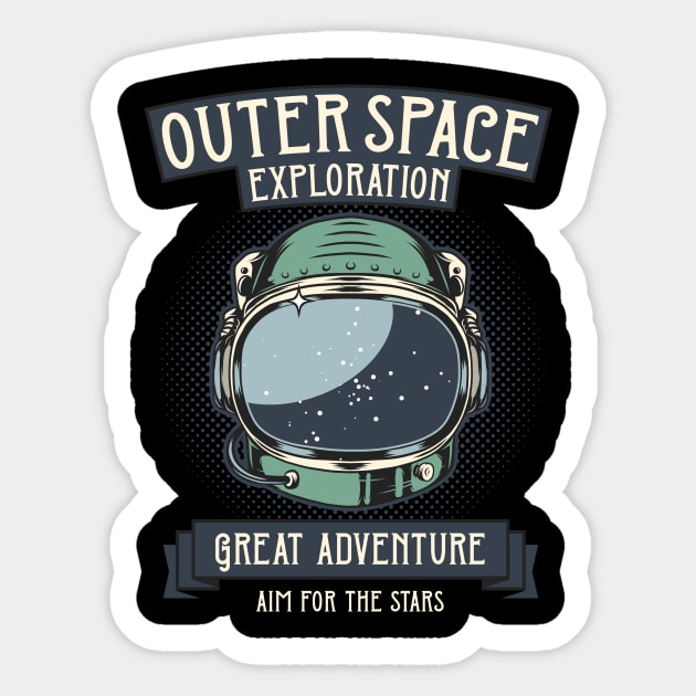 Outer Space Exploration Sticker by CyberpunkTees